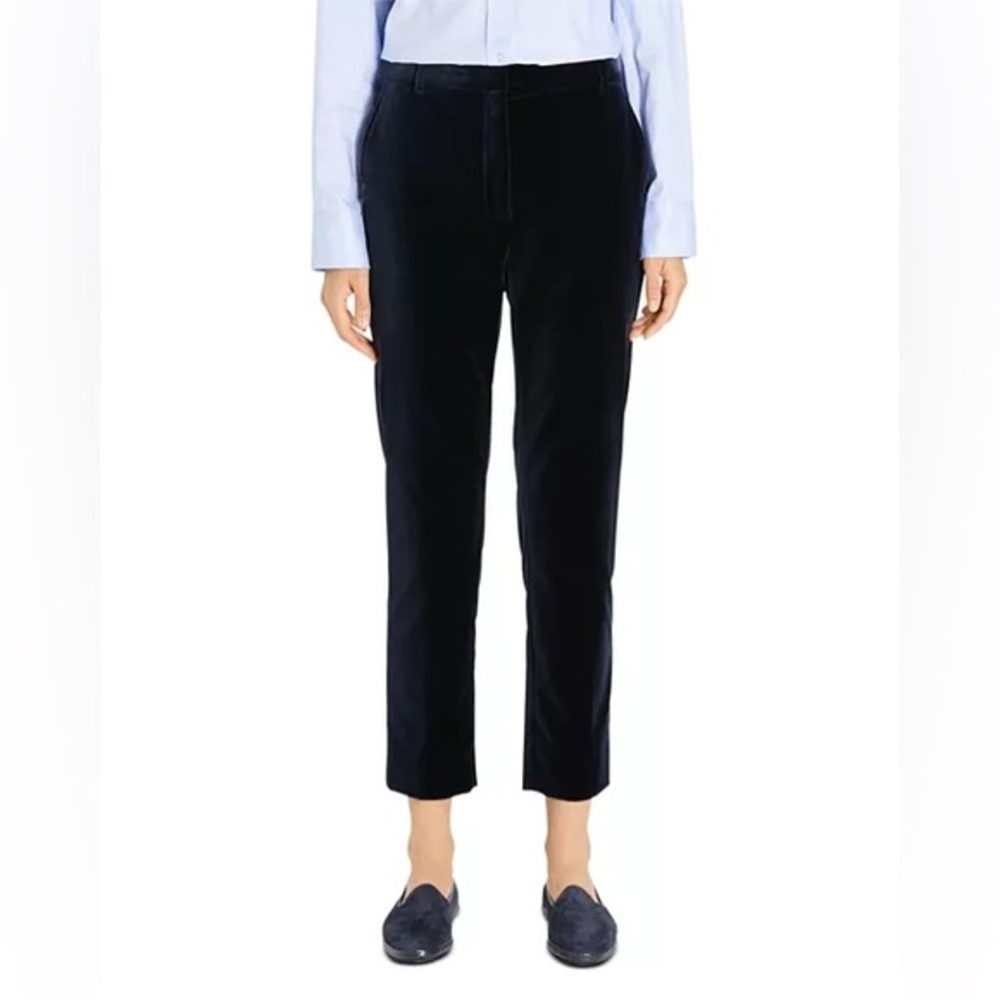 Weekend MaxMara Classic Trousers Black Velvet fabric Size 4